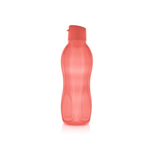 Eco 1000 ML Water Bottle | Watermelon - Say Goodbye to disposable water bottles!  You can make a small change with a big impact by using the Eco Bottles. The tapered, contoured shape of our eco-friendly water bottle fits easily in your hand. These reusable, dishwasher safe water bottles are the perfect size to fit in any bag or purse and with their easy open cap drinking is easy. Just grab and go to stay hydrated wherever you go!BenefitsMade with renewable or circular material: Our sustainably-sourced bottles are made of the first food-safe sustainable materials coming from mixed plastic waste or renewable sources. Environmentally friendly: Think of how many plastic disposable bottles that are thrown away every day! You can help reduce that number simply by using an ECO Bottle! Staying hydrated just got easier! The Eco Bottle is lightweight, leak proof and small enough to tuck in a tote bag or backpack, or carry in your hand by a handle or strap, so you can take it with you wherever and however you travel... by car, train, foot or bike! ​ Easy drinking and hygienic covered spout: Flip cap design allows for easy opening and smooth flow when drinking. Can stand the test of time: Made from extremely durable material, your long-lasting Eco Bottle can be used over and over again without worry of breakage! Great for on-the-go or at home! The 1L capacity is the perfect size for staying hydrated while on the move or for serving water at the dinner table.Tips: Thanks to its shape, it fits in the fridge door and its Easy Drink Cap makes it easy to drink from while walking, playing sports or enjoying any outdoor activity. See-through design allows you to view its contents. Its ergonomic design allows you to easily grip and hold it securely while pouring. The Easy Drink Cap's small opening safely regulates the flow of the fluid, making it more comfortable to drink from. ;There is also a ring on the Cap, allowing you to add a strap for easy carrying.Leak proof cap prevents spills Easy to clean Fits in most car and bicycle cup and bottle holders Features a large tab for easy opening and closing Tapered, contoured shape fits easily in your handWashingIt is recommended to wash your Eco Bottle daily. The Eco Bottle is dishwasher-safe, it is also hand-washable using a bottle brush, warm water and a little dishwashing liquid. The Easy Drink Cap is dishwasher-safe. Just place it in the open position on top rack. If you detect unpleasant smells coming from drinks stored in the bottle:Fill the bottle with warm water and a few drops of dishwashing liquid. Let it stand for half an hour. Rinse several times.Allow the bottle to dry, open when not in use. Liquids with spices, tomato or carrots can cause staining; this will not affect the performance of the product.UsageBe sure to fill the Eco Bottle with cold or room-temperature drinks only. Not freezer safe. Not safe for use in the microwave. Eco Bottles are not suitable for use with hot or carbonated beverages or with carbonating devices.