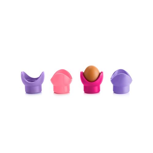 Egg Cups (4 PCS) - Set of 4 Tupperware egg cups in different color.
Each cup is 2 1/8 inches (5cm) high and measures 2 1/4 inches (5.5 cm) across the top at the widest point.