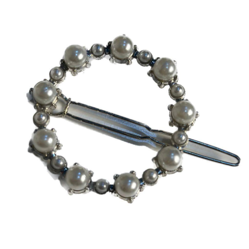 Coiffeur 17 - Headband 7 - silver round pearl hair accessory