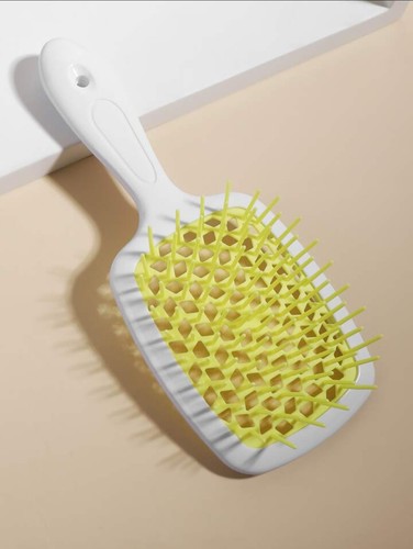 كوافير 17 - برش - Super Brush - Hollow Comb Color: White&Yellow