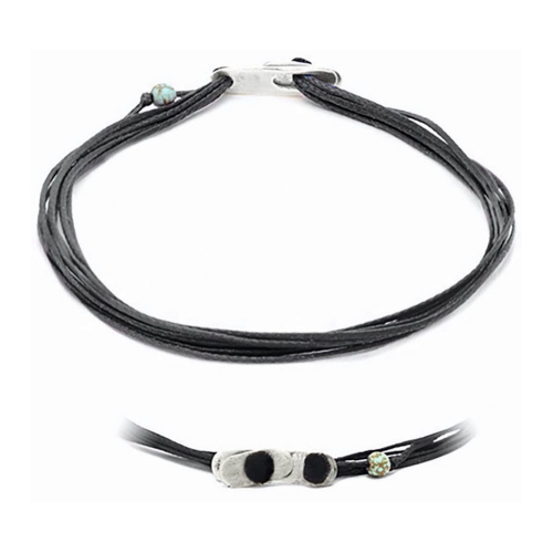 Apriati 7 Cords Bracelet Grey - Apriati 7 Cords Bracelet Custom MadeDark Grey, Silver