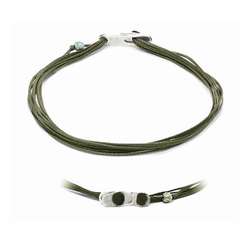 Apriati 7 Cords Bracelet Green - Apriati 7 Cords Bracelet Custom MadeGreen, Silver