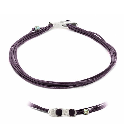 Apriati 7 Cords Bracelet Burgundy, Silver