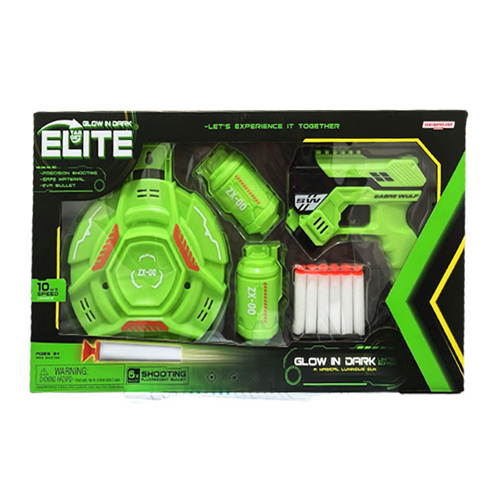 Glow in the Dark Set-385 - 6x bullets10m/s speed with 2 grenades +3 years