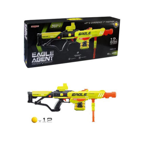 399/Eagle agent - Soft shot GunGun with soft bullets powered by batteries. Ammo included.12x rounds27m speed Age : +6 years