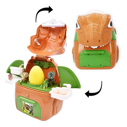 Dinosaur backpack-248 - Dinosaur backpack with storage option and accessories ! Years +3