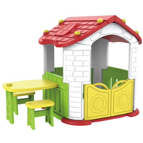 CHD-804R/HAPPY PLAYHOUSE - It has wide doors that open to both sides that you can assemble at the desired place. It has a desk and 2 chairs to play various games with. Size/Weight 1870 X 1080 X 1190 (mm) / 18.5kg