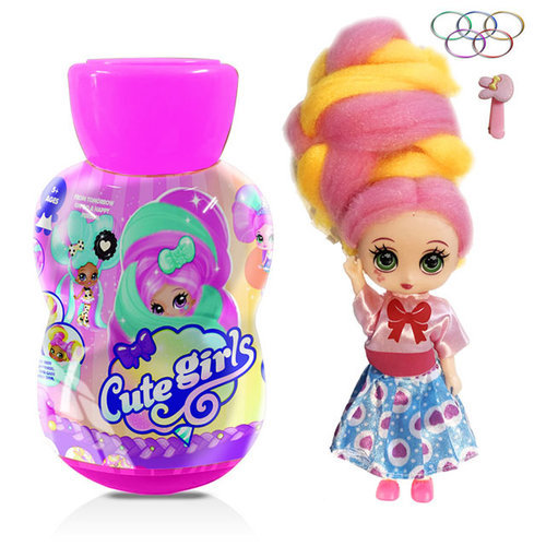 YT040/Dolls with colorful hair - 5 inch mini doll Age : +3 years