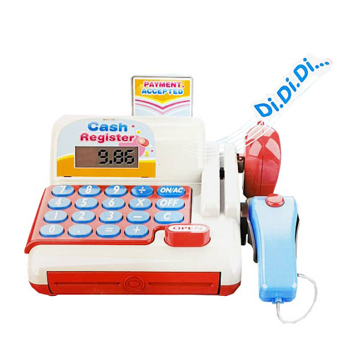 976/Cash Register - Includes 64 pcs  With lights and sounds For children above +3 years