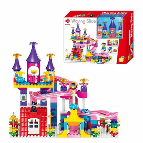 Slide castle/88001-B - Slide castle with 162 pieces to build with! Years +3