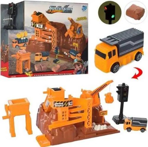 Monkiz - 9977-35/Construction Playset - Construction Site Playset Good Gift For Kids Age: from 6 years old