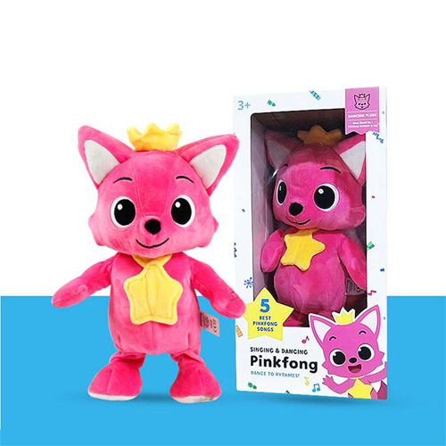 PFDD-02001 / Pinkfong Dancing Doll - PINKFONG is a famous early childhood education cartoon image designed by the Korean smart study company, appearance is characterized by a pink complexion and with a golden crown cute little fox, she has appeared in many early childhood programs. Reproduction of cartoon scenes, as well as the character image,