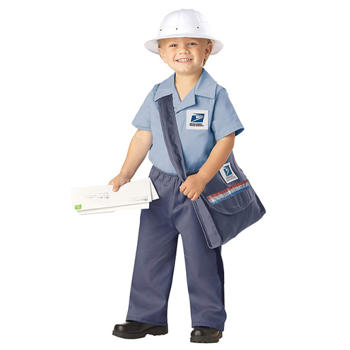 COS175/PostMan Costume - PostMan Costume Includes shirt , pants and bag S - 3\4 yrs M- 5\7 yrs L- 8\10 yrs XL- 11\14 yrs