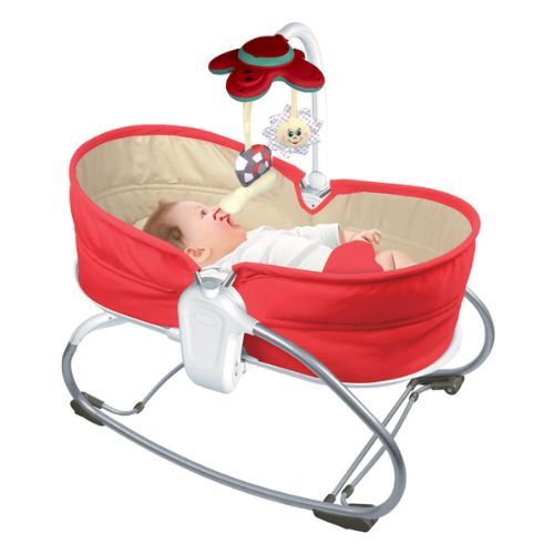 68149/Baby cradle RED - Baby cardle 3 in 1 rocker napper for kids age 0+