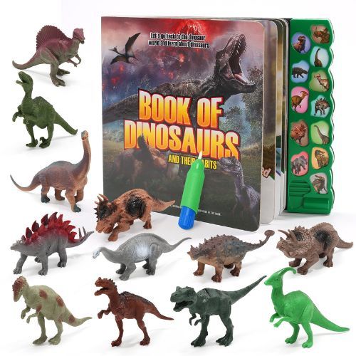 G0083/660-60/Book of Dinosaurs - Book of dinosaurs and their habits  12 Dinosaurs with button sound book for age 3+