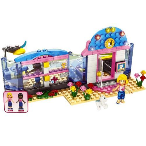 Building Blocks-0500 - Happy Holiday 203pcs Build the building with 2 mini girl blocks Age : +6 years