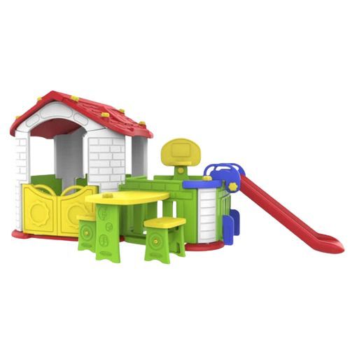 Monkiz - CHD-808R/PLAYHOUSE WITH 3 PLAY ACTIVITIES - BIG HAPPY PLAYHOUSE WITH 3 PLAY ACTIVITIES FOR 3+ AGES