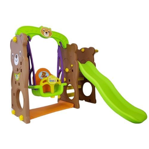 BABY SLIDE AND SWING/CHD-162B - BEAR SLIDE WITH SWING BROWN FOR 3+ AGES SIZE: 160 X 163 X 163126