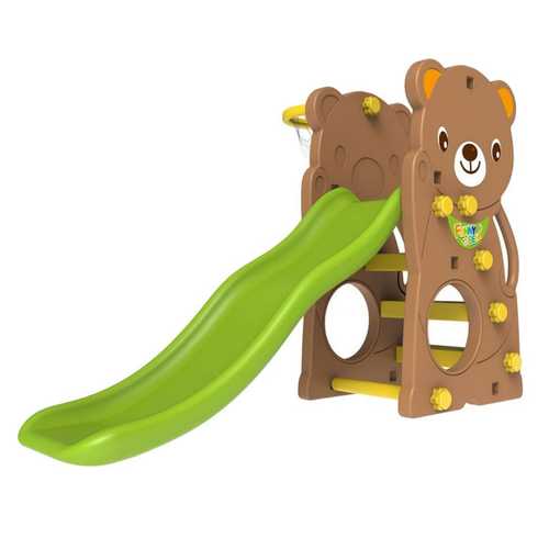 KIDS SLIDE/CHD-160B - BEAR SLIDE BROWN FOR 3+ AGES SIZE: 160X84.5X107