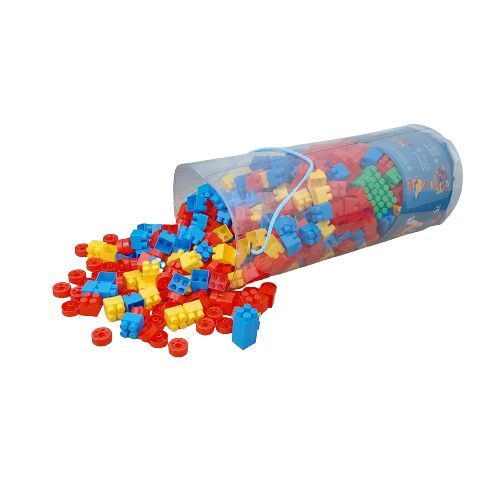 BUILDING BLOCKS/JX688-61 - Build interesting shapes Inspire your little builder's imagination with this building block set made up of brightly colored building blocks! For 3+ ages.