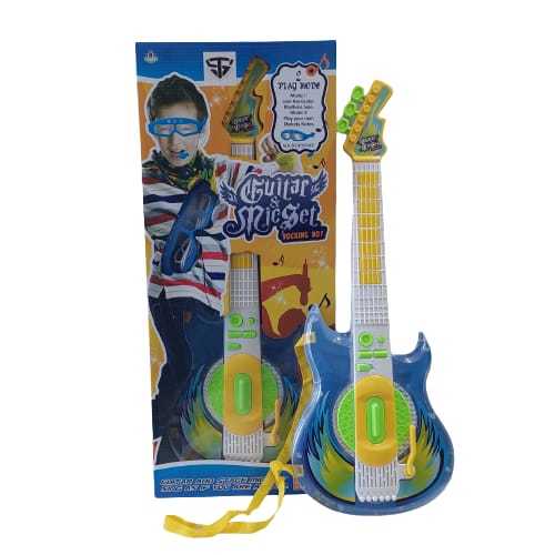 819-30/GUITAR+MIC SET - GUITAR AND STAGE MIC SET SING AS IF YOU ARE A STAR. FOR 3+ AGES