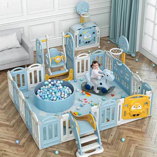 YBC-024/Baby Playpen - Baby Playpen Plastic Fences For Kids Size:215 x260 CM Age: 2Years+ Without Music  not included: horse and balls