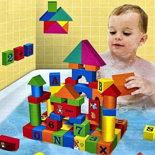 VA248869/SOFT BLOCKS - 93 Pieces Light Weight High Density Non Toxic Foam Building Blocks For Toddlers Early Education+18M