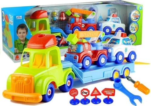 TAKE APART VEHICLE/ KM-281B - Easy detachable bricks to develop eye hand coordination for pre schooler. 
 For 3+ ages