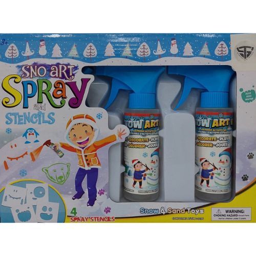 SNOW ART SPRAY & STENCILS/009-2025 - SNOW AND SAND TOYS SNO ART SPRAY AND STENCILS FOR 3+ AGES