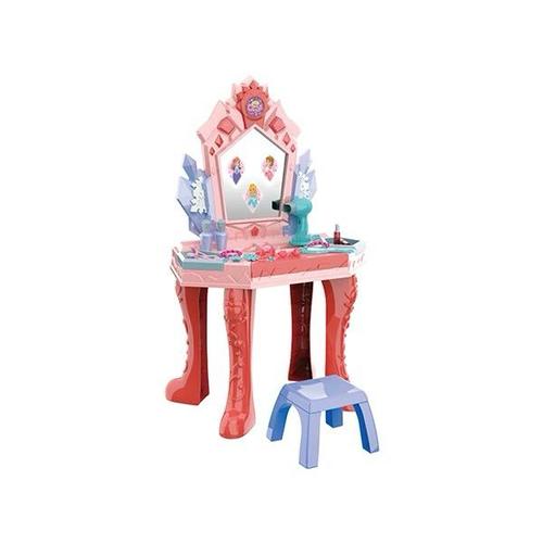 DRESSING TABLE-VS0381 - Shantou Fashion princess makeup set dressing table toy with mirrir beautiful girl toys. 
 With music and light.Press the power switch of the mirror,the mirror will show the princess pattern and play beuatiful music 
 product size: 43 x30.5 x 75 cm 
 For 3+ ages