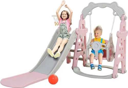 PLASTIC SLIDE AND SWING/UN-CB14-2 - PLASTIC SLIDE AND SWING SET 180*145*123CM