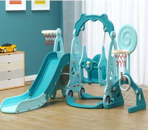 PLASTIC SLIDE AND SWING/UN-JT08-1 - PLASTIC SLIDE AND SWING SET WITH BALLHOOP 175*185*112