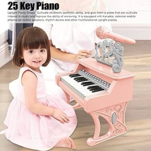 Electronic Piano-VS0853 - : 1. Upright Piano Shape: Cultivate children's aesthetic ability, and give them a piano that can cultivate interest in music and improve the ability of reviewing. It is equipped with karaoke, external mobile phones as mobile speakers, rhythm drums and other multifunctional upright pianos.  2. With Microphone: Exercise your baby's beautiful vocal cords. The microphone is a prop for children to babble, giving them the opportunity to express, exercise their speaking ability and stage performance.