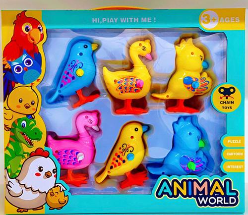 Animal World-vs0682 - Animal world for Kids School Stationary (Pack of 6  Pcs birds kind Assorted Color) 
 for ages 3 +