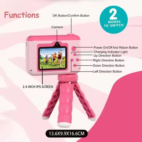 KIDS CAMERA/65159 - HELLO KIDS CAMERA 2 MODES TO SWITCH CUTE AND FUN FOR YOUR CHILDREN FOR 3+ AGES