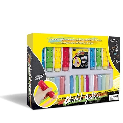 VK-CK618/Chalk Set - chalk set includes colorful chalks, 2 sizes of chalks years +3