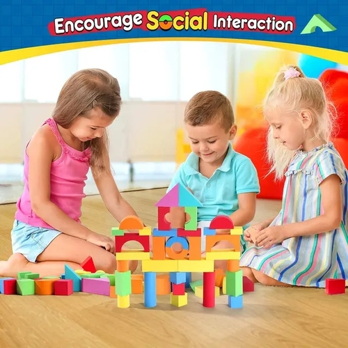 BLOCKS/867-8 - Early education safe blocks 137 pcs for 3+ ages