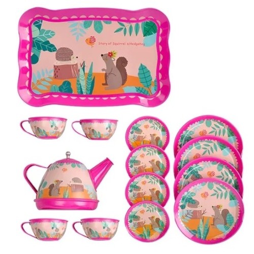 TEA SET-VS0698 - CHILDREN'S TIN TEA SET FOR 3+ AGES