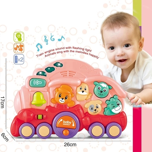 Monkiz - ANIMAL TRAIN-VS0541 - BABY TRAIN LIGHT+MUSIC WARDI FOR 12m+