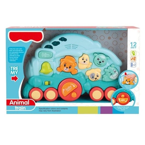 ANIMAL TRAIN-VS0540 - BABY TRAIN LIGHT + MUSIC ASRAQFOR 12m+