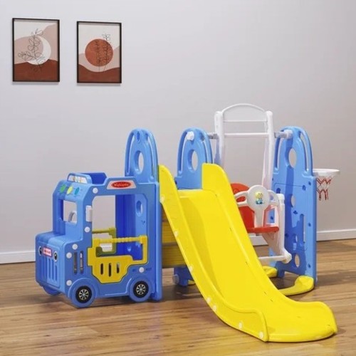 PLASTIC SLIDE AND SWING/UN-BS01 - PLASTIC SLIDE AND SWING SET
200*185*120CM