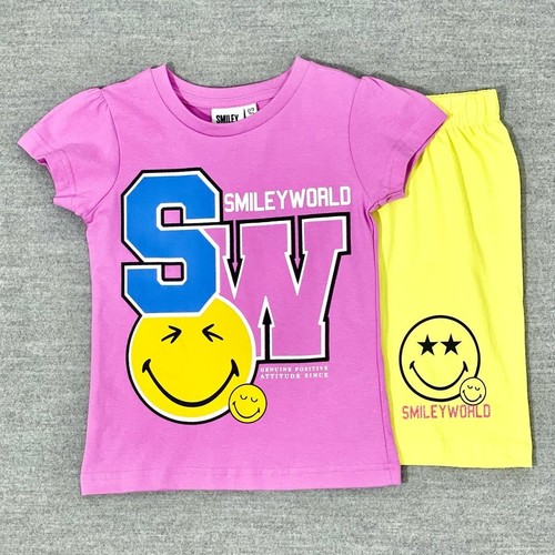 SMLY43/KIDS PAJAMA - SMILEY GIRLS SHORT SET