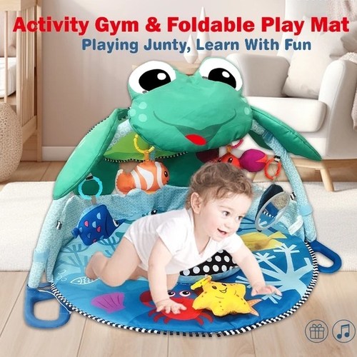 FOLDABLE PLAYMAT-VS0567 - ACTIVITY GYM & FOLDABLE PLAY MAT BABY FITNESS FROG STAND FOR 0m+