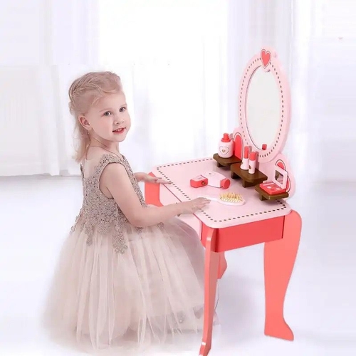 VANITY MIRROR/TL-50014 - WOODEN PRINCESS DRESSER TABLE SETS FOR 3+ AGES