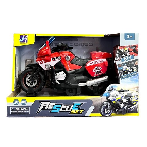 MOTORCYCLE-VS0674 - MOTORCYCLE RESCUE SET FOR 3+ AGES