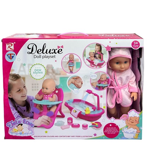 DELUXE DOLL PLAYSET-VS0075 - DOLL 14INCH SET 
FOR 3+ AGES