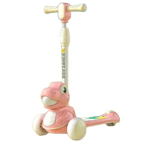 KIDS SCOOTER-101C - SCOOTER WITH MUSIC AND LIGHT 868 DINO HEAD FOR 3+ AGES