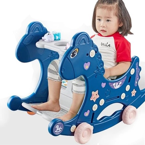 ROCKING HORSE-8732 - 3IN1 CHILD GAME APPEASE CHAIR TO BUILD BABY'S MOVING CASTLE FOR 6m+