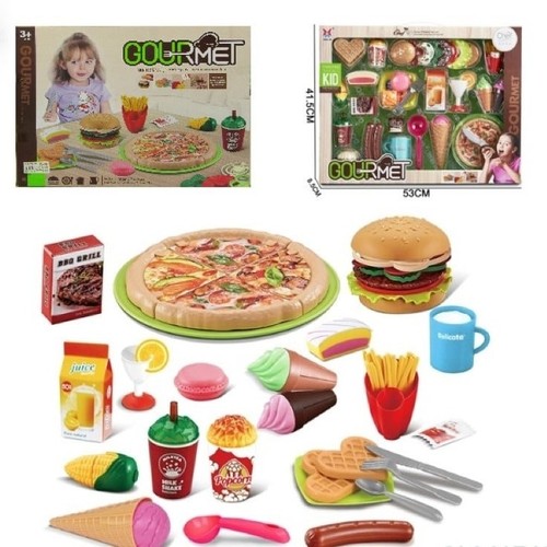 Monkiz - GOURMET-VS0765/XJ371 - CHEF SET  KITCHEN PRETEND PLAY FOOD FRUIT SET FOR KIDS ABOVE 3 YEARS OLD.