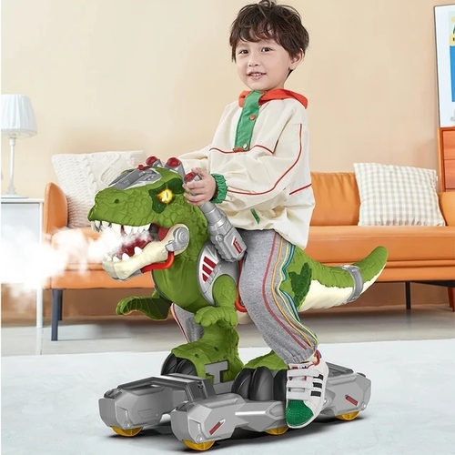 DINOSAUR SCOOTER-VS1708 - CHILDREN BATERRY POWERED ELECTRIC DINOSAUR SCOOTER KIDS RIDE ON DINOSAUR ANIMAL TOY WITH SPRAY AND MUSIC AND LIGHT FOR 3+ AGES